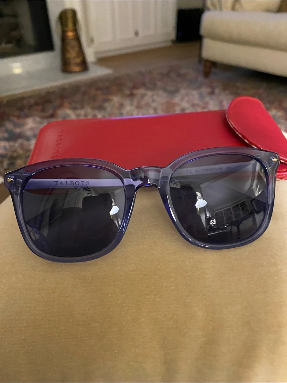 Talbots Blue Sunglasses with Red Case - Picture 1 of 11